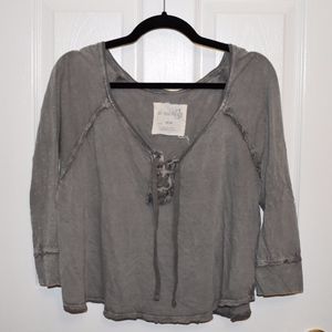 Free People Lace Up Shirt